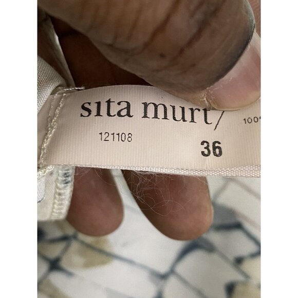 Sita Murt Women's Yellow One Shoulder Dress Size 36 EU/ Size Small USA - Picture 8 of 11